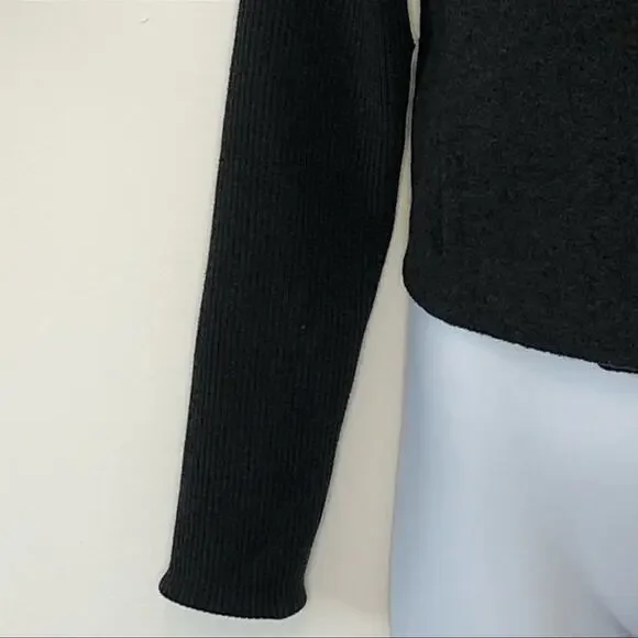 Lida Baday Charcoal Wool Asymmetric Cropped Jacket Size 4 EUC - Picture 10 of 14